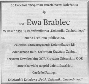 Nekrolog "DZ"