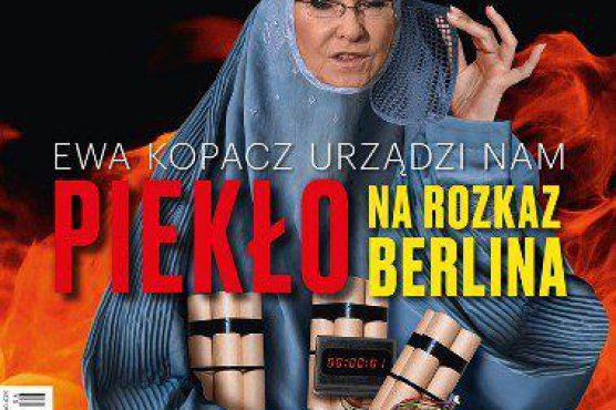 Ewa Kopacz jako terrorystka na okładce W Sieci