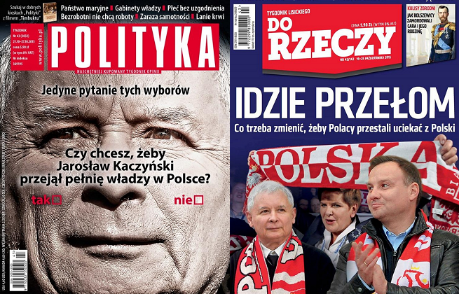 Okładki Polityki i Do Rzeczy
