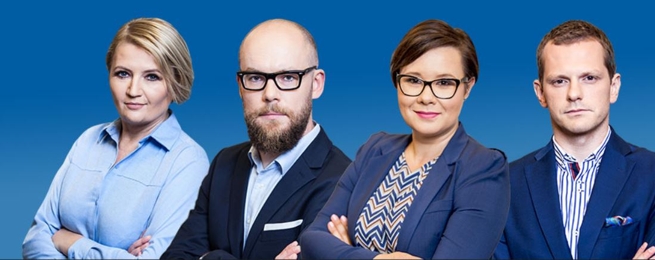 Sniadanie w Radiu ZET Beata Lubecka, Łukasz Konarski, Joanna Komolka, Bartosz Kurek