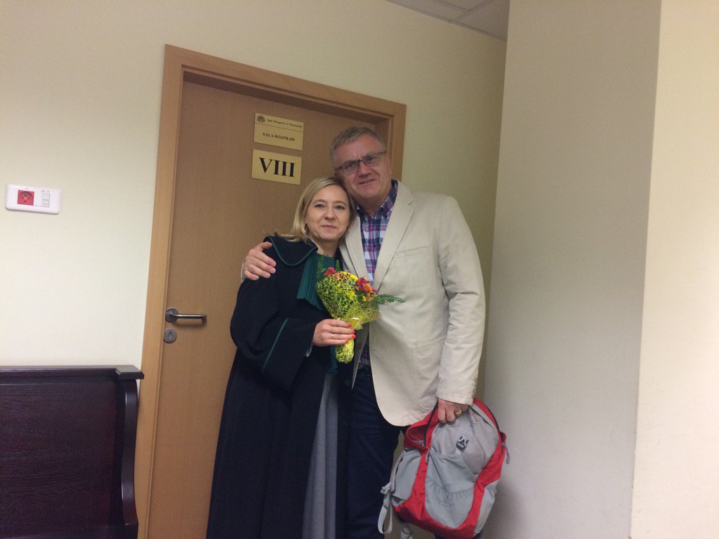 Sławomir Matczak z mecenas Taczkowską-Olszewską