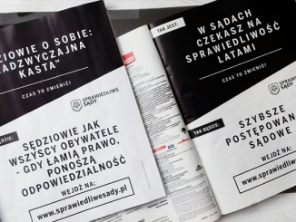 Sprawiedliwe sądy reklamy prasowe