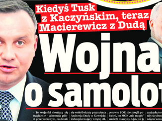 Okładka Faktu wojna o samolot