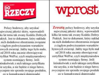 Zestawienie przepisanego fragmentu tekstu Marcina Dobskiego w Do Rzeczy i Wprost