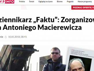 Wpis na TVP.info Dziennikarz Faktu