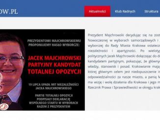 Jacek Majchrowski na ulotce PIS-u