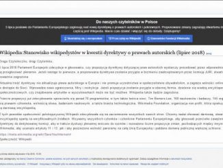 Komunikat ze strony polskiej Wikipedii