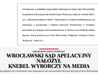 GW opublikowała sprostowanie