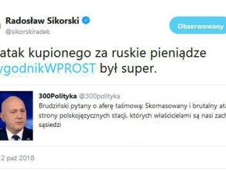 Sikorski skasował wpis