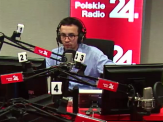 Samuel Pereira w studiu Polskiego Radia 24