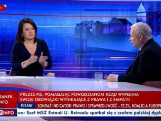 Jedna ze skarg przesłanych do KRRiT dotyczy rozmowy Danuty Holeckiej z Jarosławem Kaczyńskim w "Gościu Wiadomości"