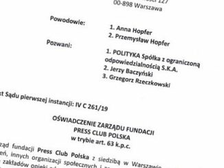 Press Club Polska oświadczenie