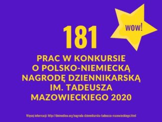 181 prac w Konkursie o Polsko-Niemiecką nagrodę dziennikarską