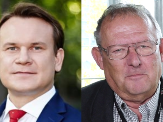 Dominik Tarczyński i Adam Michnik