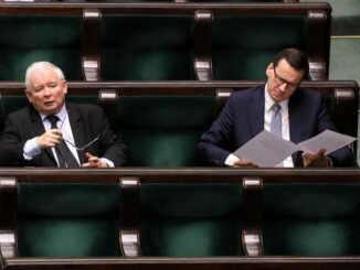 Jarosław Kaczyński i Mateusz Morawiecki w ławach sejmowych