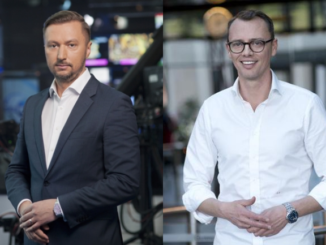 Prezes TVN Discovery Polska Piotr Korycki i prezes Telewizji Polsat Stanisław Janowski