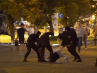 Brutalna interwencja białoruskiej policji