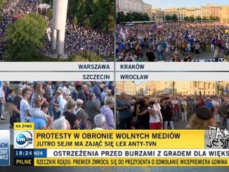 Protesty relacjonowane "na żywo" przez TVN24