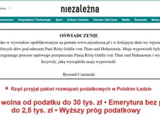 Niezależna Przeprosiny Ryszarda Czarneckiego