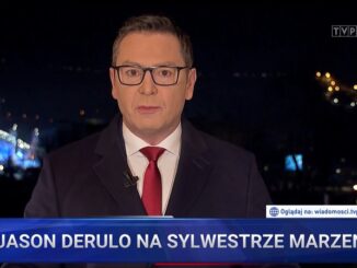 Michał Adamczyk zapowiadający materiał o "Sylwestrze Marzeń"