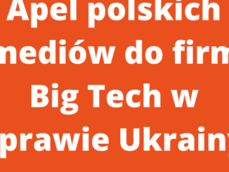 Do tej pory pod apelem podpisało się ponad 20 polskich redakcji i organizacj