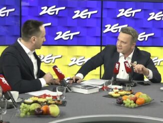 Janusz Kowalski i Andrzej Stankiewicz w studiu Radia ZET