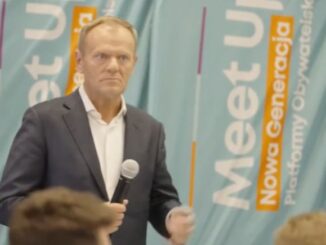 Donald Tusk podczas spotkania w Szczecinie