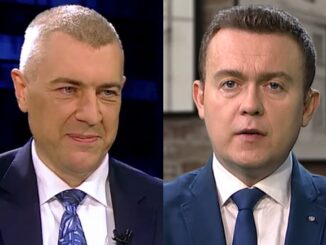 Od lewej: Roman Giertych (fot. screen z TVN24) i Piotr Nisztor