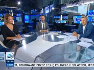 Rafał Wojda podczas czwartkowego pasma porannego TVN24