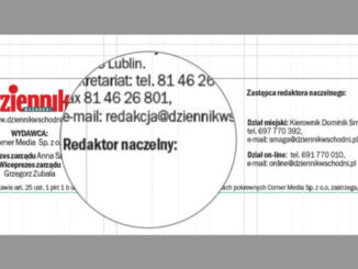 W poniedziałkowej stopce Dziennika Wschodniego zabrakło nazwisk redaktora naczelnego i jego zastępcy