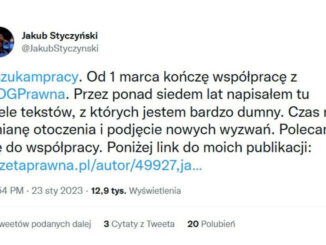 Jakub Styczyński na Twitterze pisze: "Polecam się do współpracy"