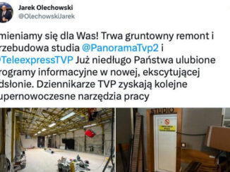 Obecnie trwa jeszcze remont studia, co ujawnił Jarosław Olechowski, szef TAI