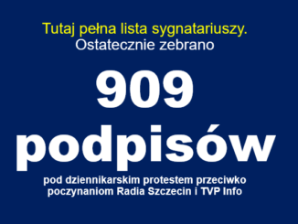 Dziennikarze protestują w sprawie rażącego braku zasad i odpowiedzialności za słowo pracowników Radia Szczecin i TVP Info