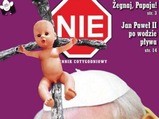 Okładka NIE z papieżem i niemowlakiem