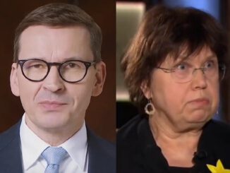 Mateusz Morawiecki i prof. Barbara Engelking