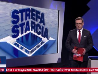 Michał Adamczyk na antenie TVP Info