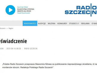 Radio Szczecin po innej sprawie Tomasza Duklanowskiego opublikowało "przeprosiny" widoczne przez półtorej godziny