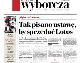 Pierwsza strona "Gazety Wyborczej" z 20 grudnia ub. roku