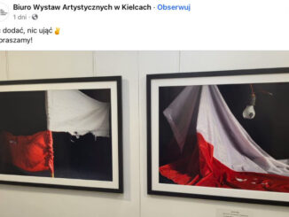 Wyróżniona fotografia przedstawia rozerwaną flagę Polski