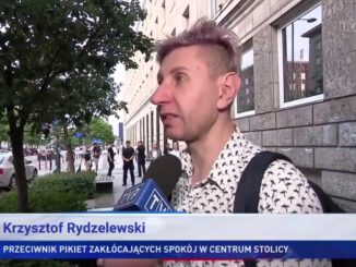 Wiadomości TVP Protest aktora Krzysztofa Rydzelewskiego