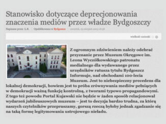 Portal Kujawski opublikował oświadczenie o przyczynach swojego bojkotu