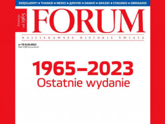 Okładka ostatniego numeru dwutygodnika Forum