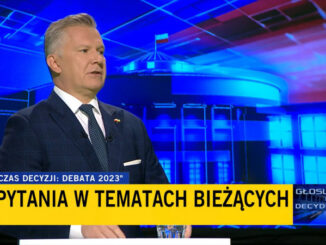 Program "Czas decyzji. Debata" prowadzi Grzegorz Kajdanowicz