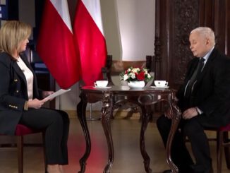 Danuta Holecka i Jarosław Kaczyński jako „Gość Wiadomości” dwa dni przed wyborami