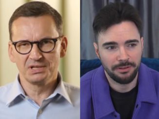 Mateusz Morawiecki i Stuart Kluz-Burton (Stuu)