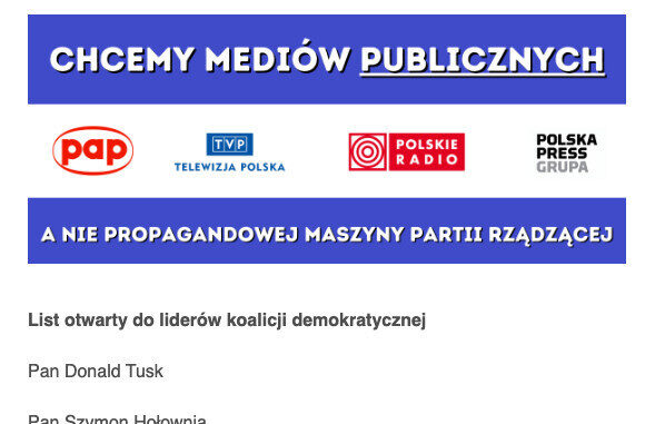 Przywróćcie ład w mediach publicznych