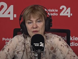 Dorota Kania w studiu Polskiego Radia 24