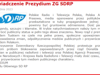 "Politycy PiS nie pogodzili się z utratą władzy" - piszą dziennikarze z SDRP