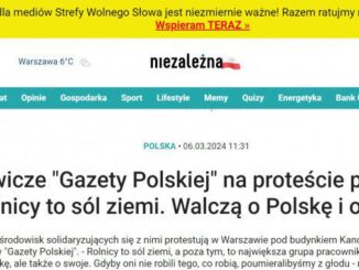 „Klubowicze »Gazety Polskiej« na proteście pod KPRM!” - obwieścił w tytule serwis Niezalezna.pl