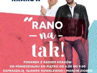 Plakat promujący w 2016 r. poranny program duetu Sławomir Kowalewski i Marcin Ziobro